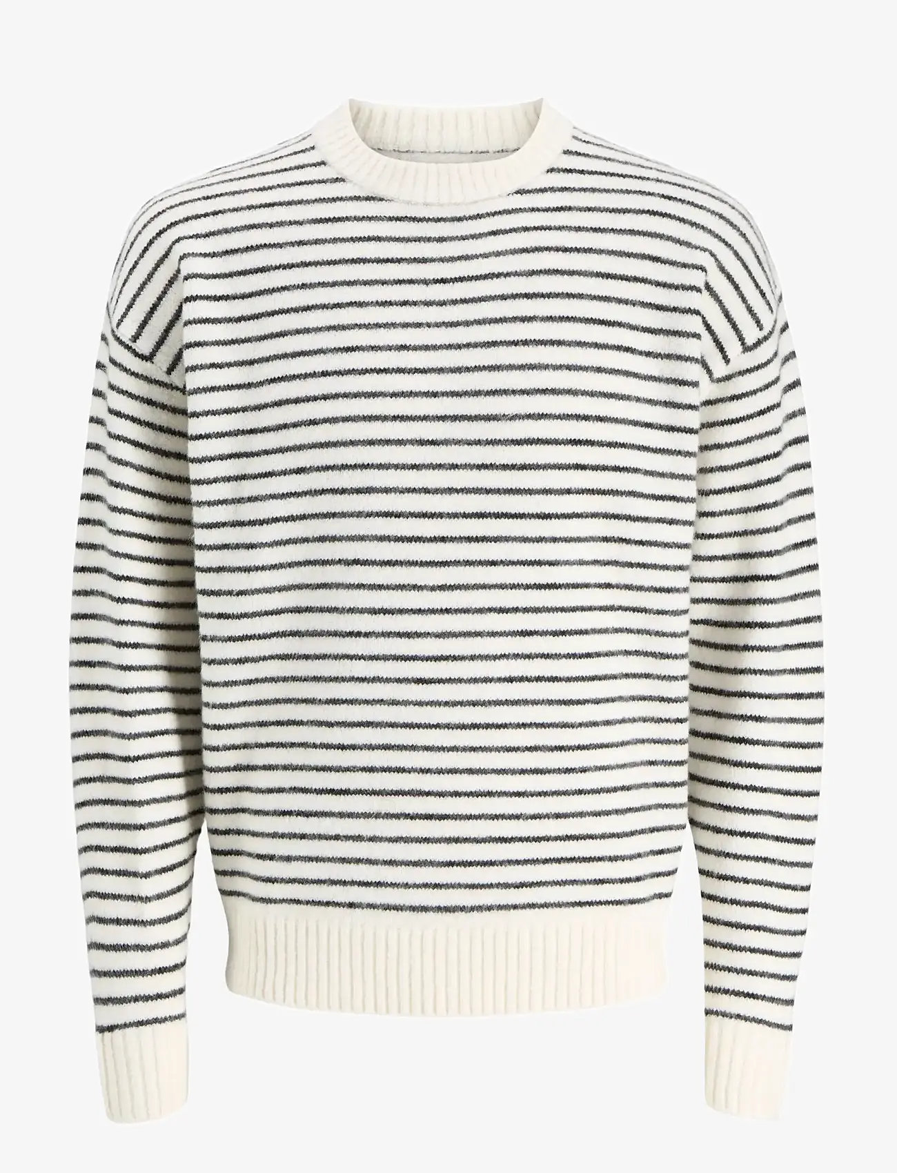 Jack & Jones - JJSOHO OLLIE STRIPE KNIT CREW NECK - antique white - 0
