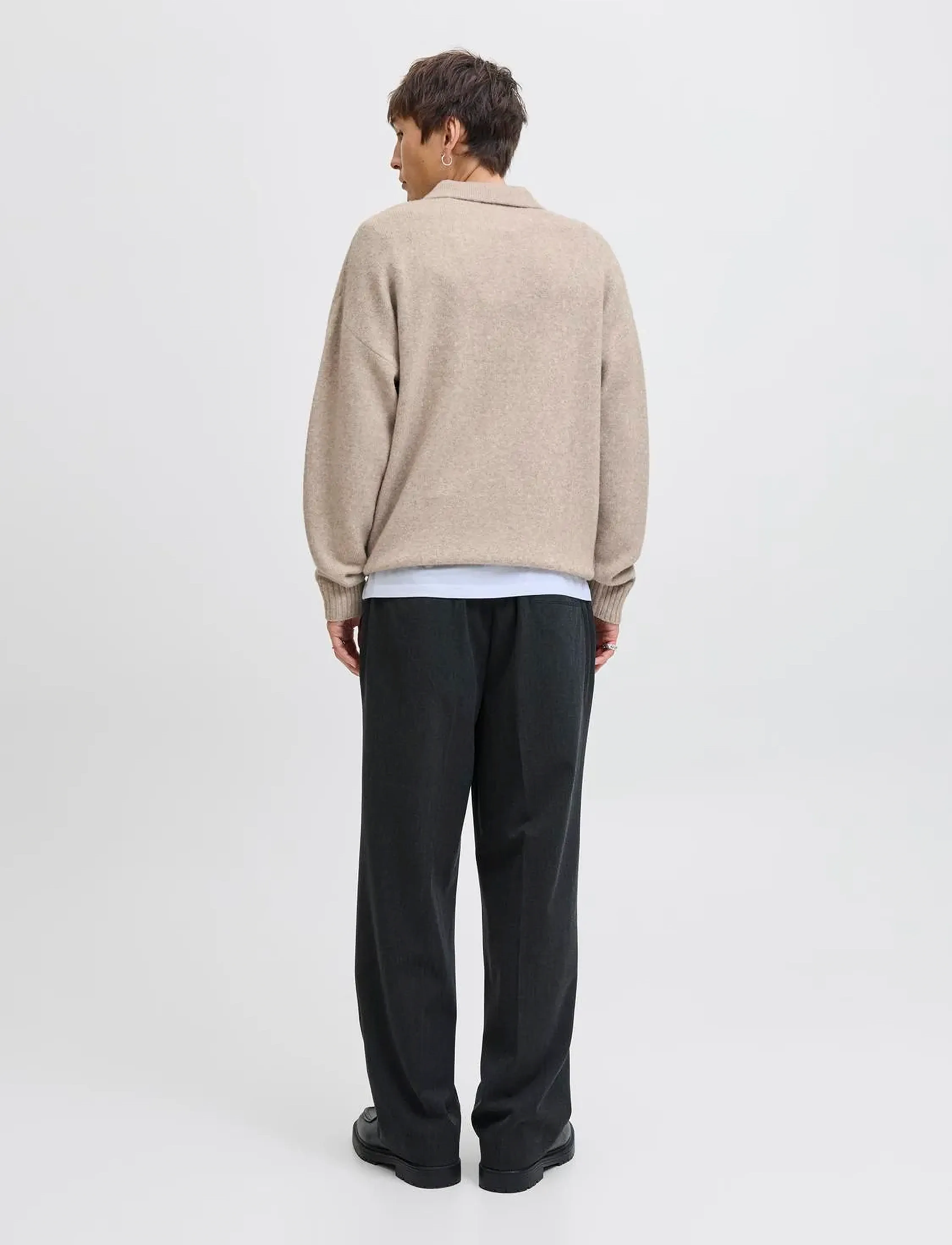 Jack & Jones - JJSOHO OLLIE KNIT SPLIT NECK LN - adīti polo krekli ar garām piedurknēm - atmosphere - 4