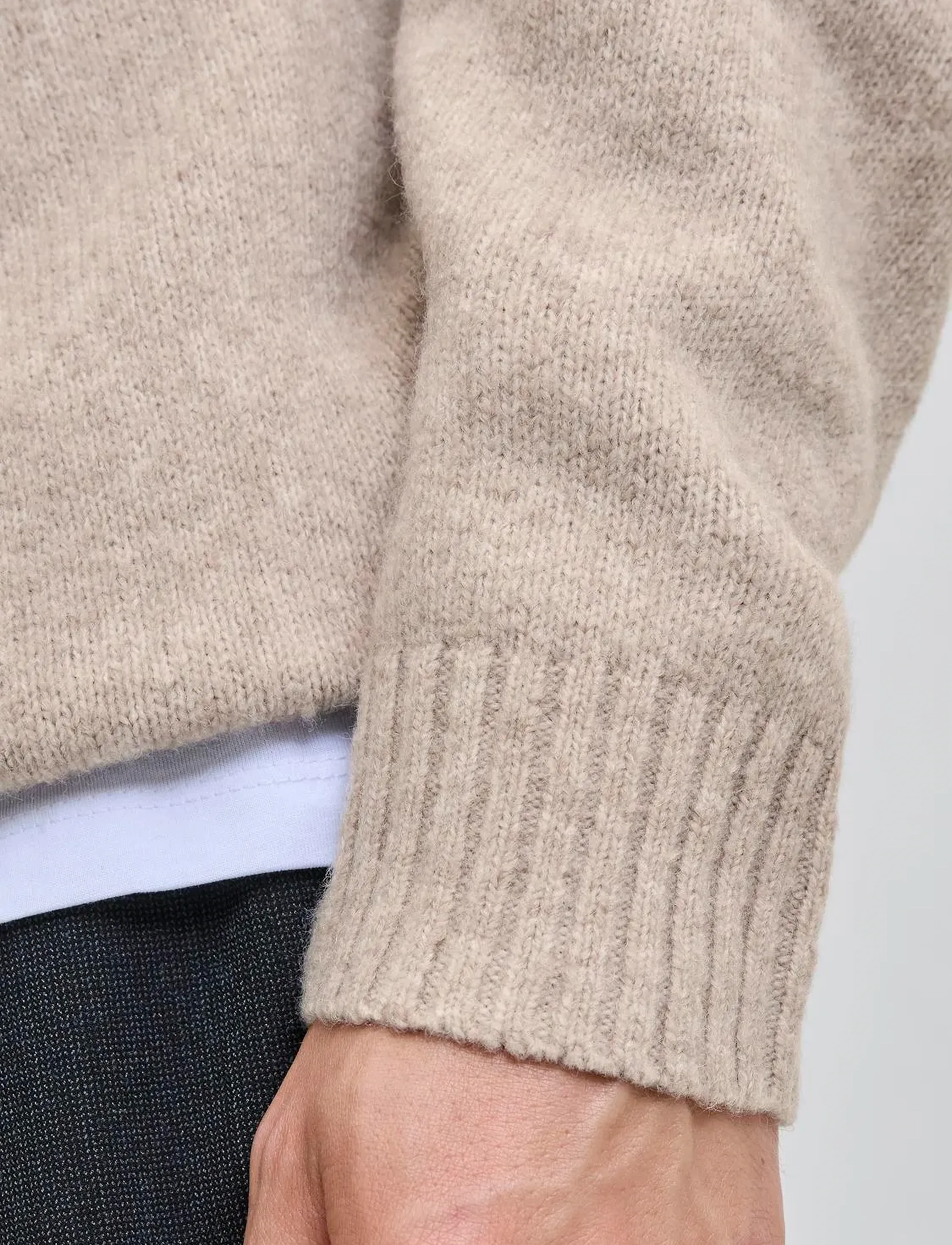 JACK & JONES Jjsoho Ollie Knit Split Neck Ln långärmade t-shirts herr – bild 5