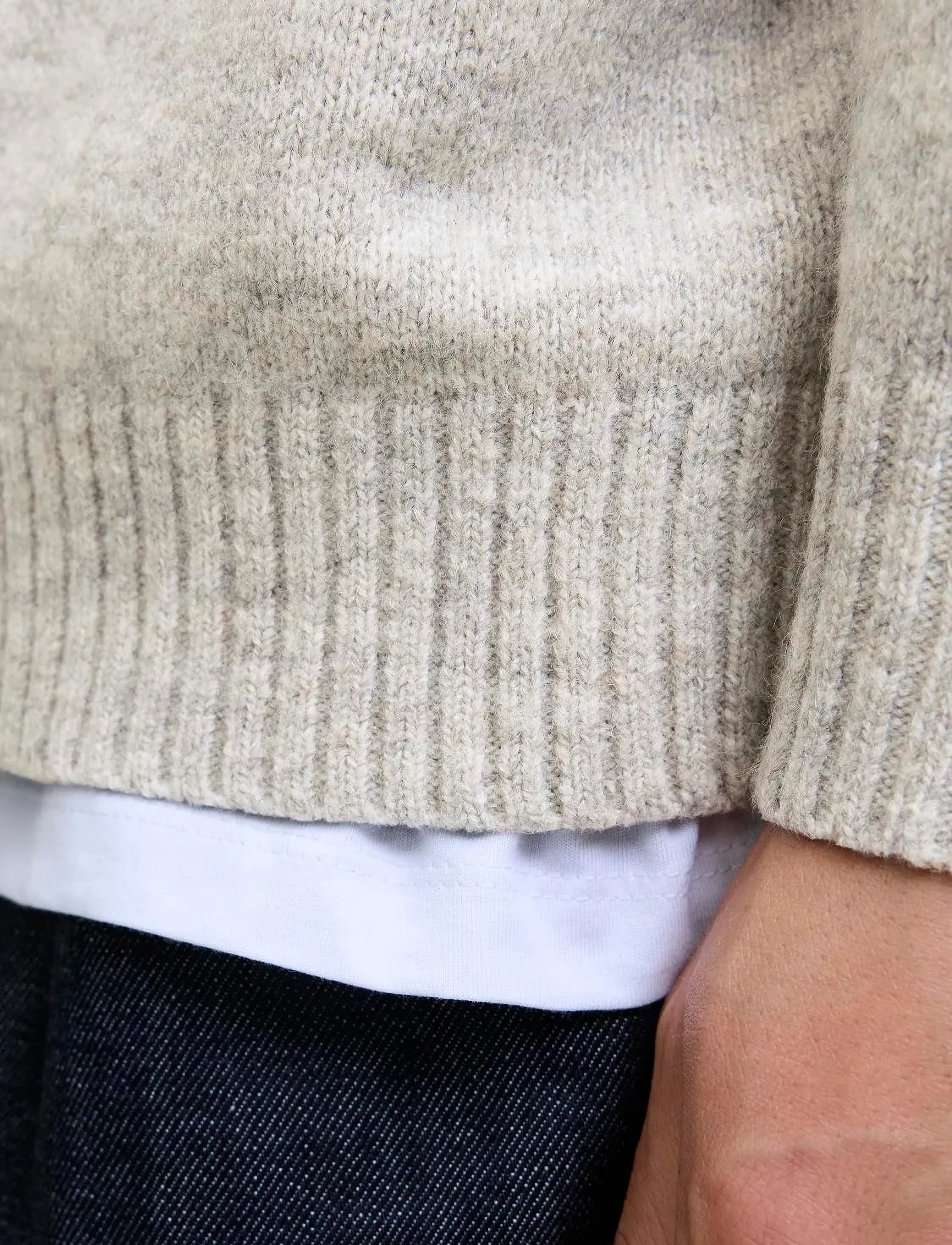 JACK & JONES Jjsoho Ollie Knit Split Neck Ln långärmade t-shirts herr – bild 5