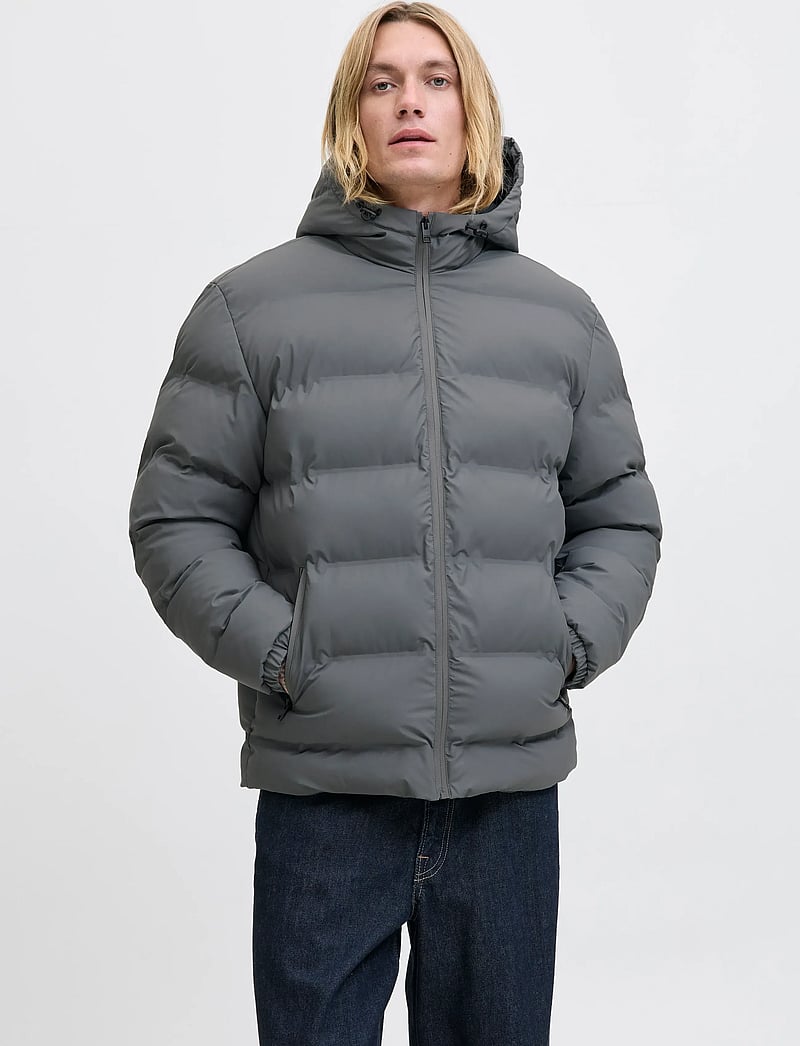 Jack & Jones - JJELEMENTS PU PUFFER SN - kurtki puchowe - castlerock - 0