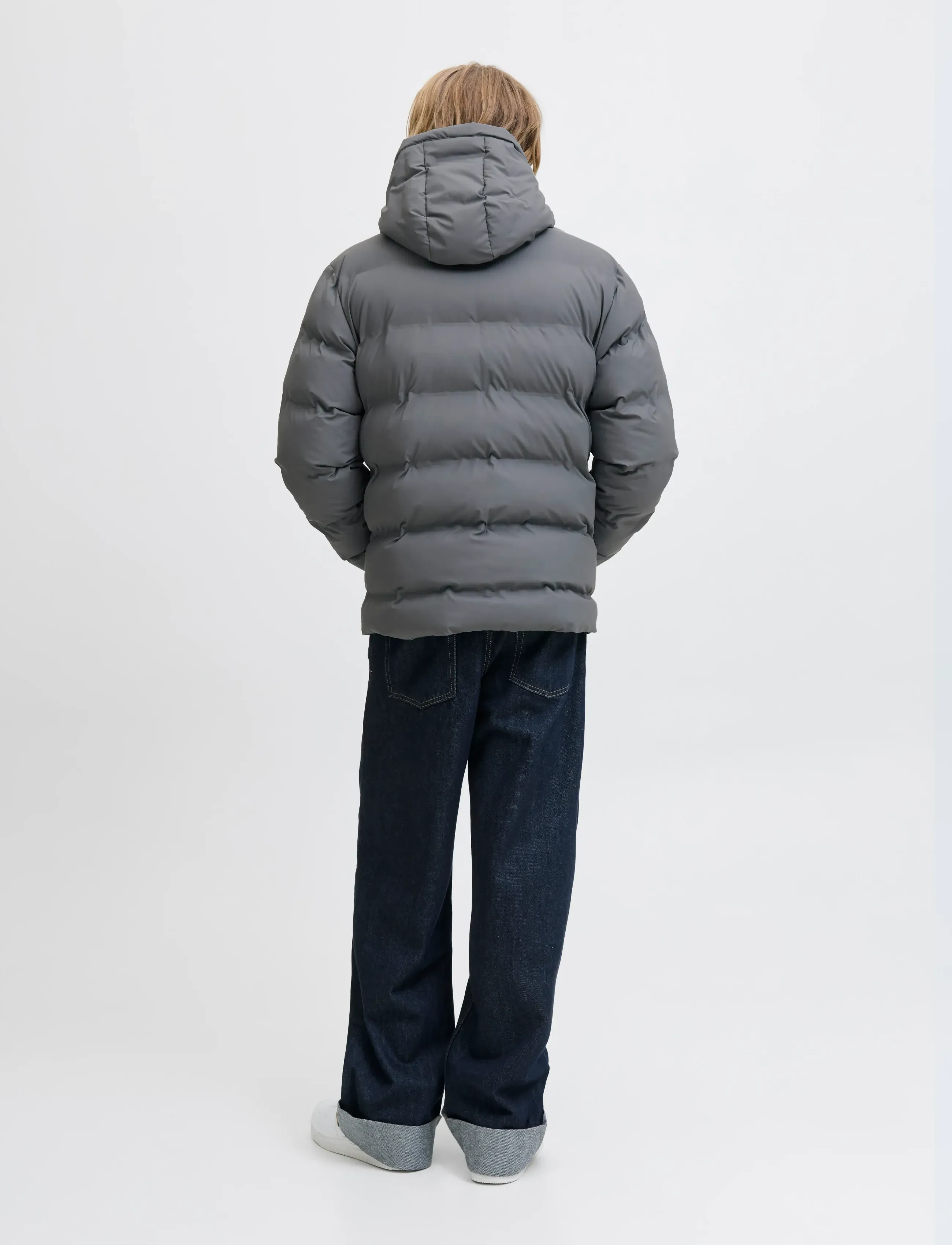 Jack & Jones - JJELEMENTS PU PUFFER SN - dūnu jakas - castlerock - 2