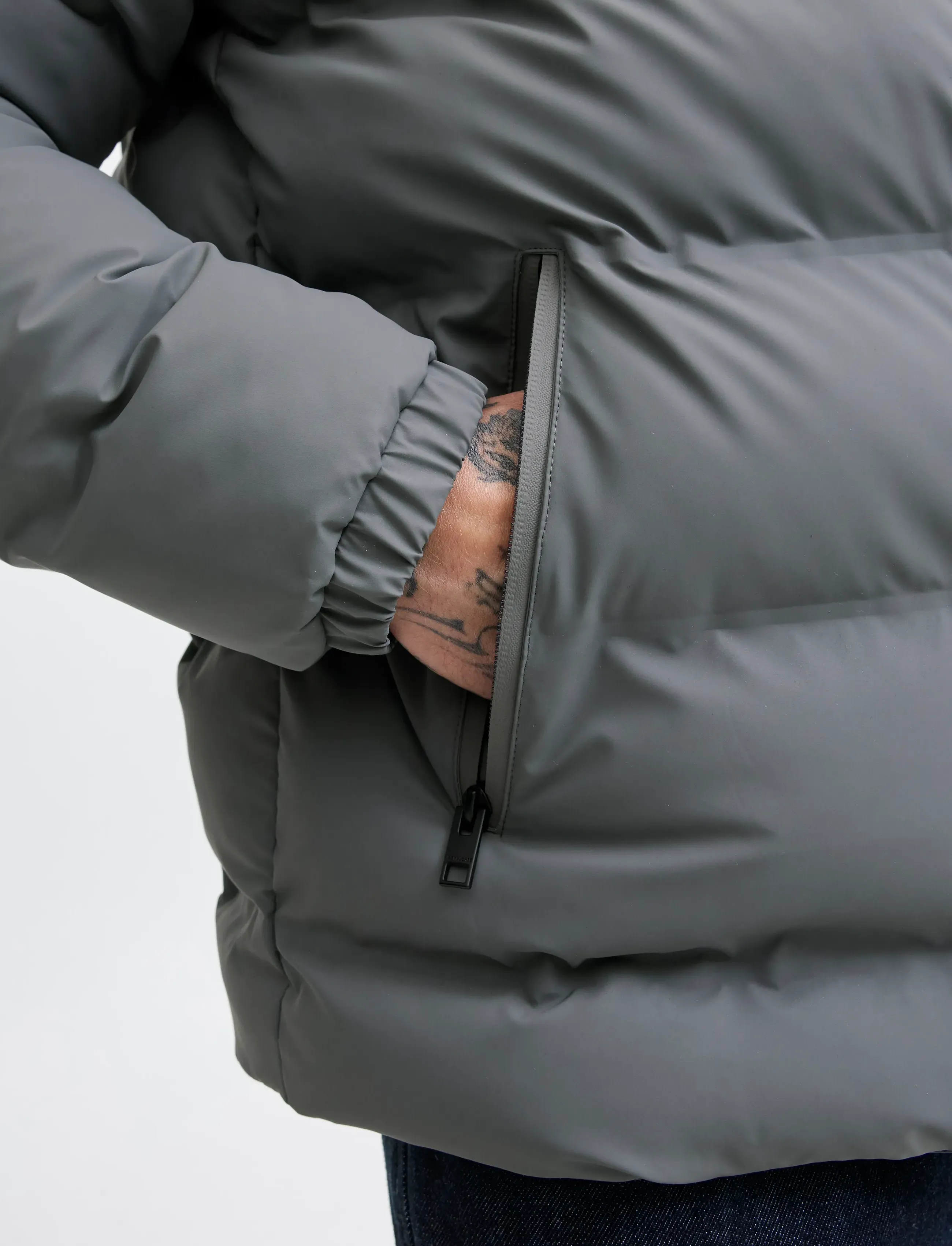 Jack & Jones - JJELEMENTS PU PUFFER SN - dūnu jakas - castlerock - 4