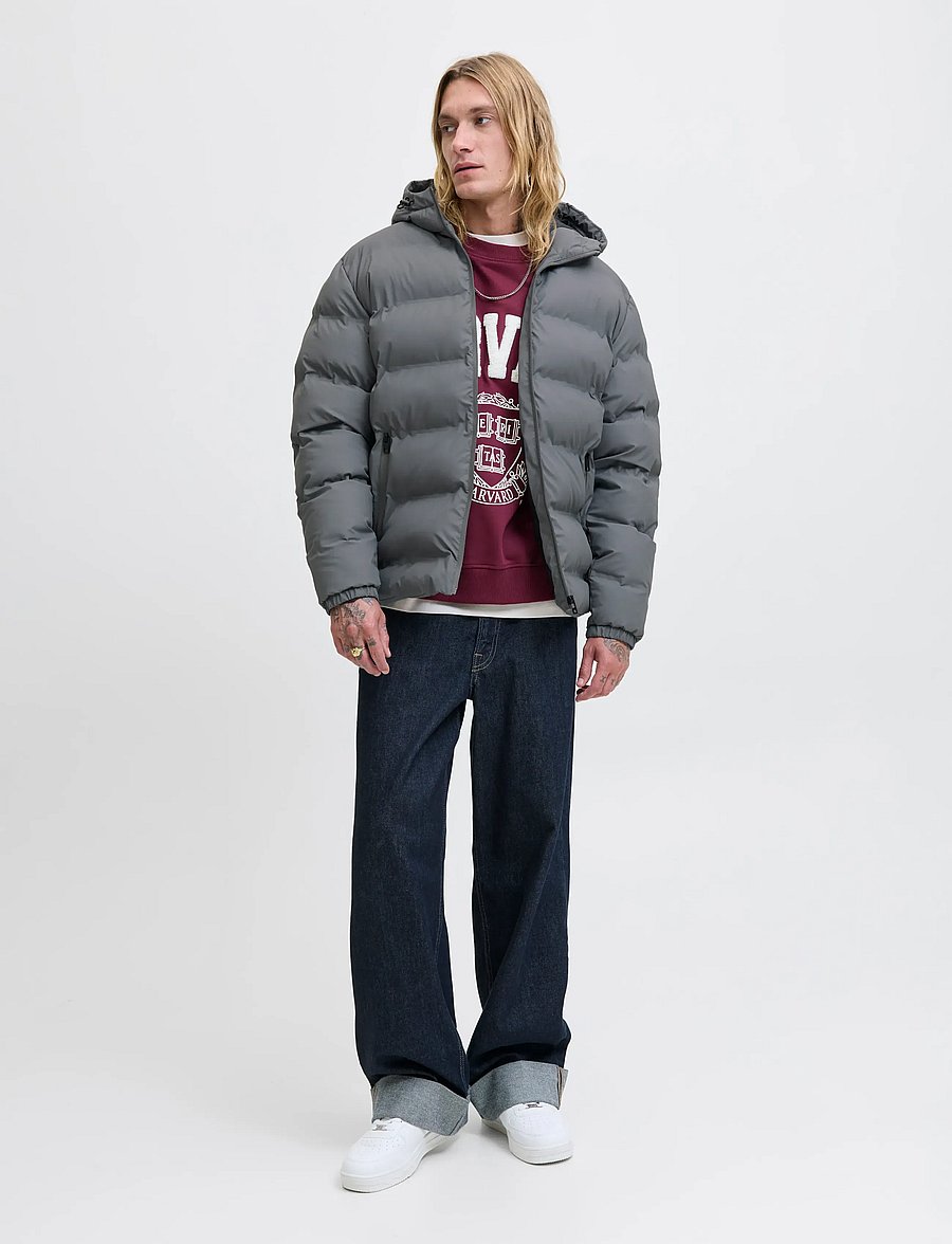 Jack & Jones - JJELEMENTS PU PUFFER SN - dūnu jakas - castlerock - 5