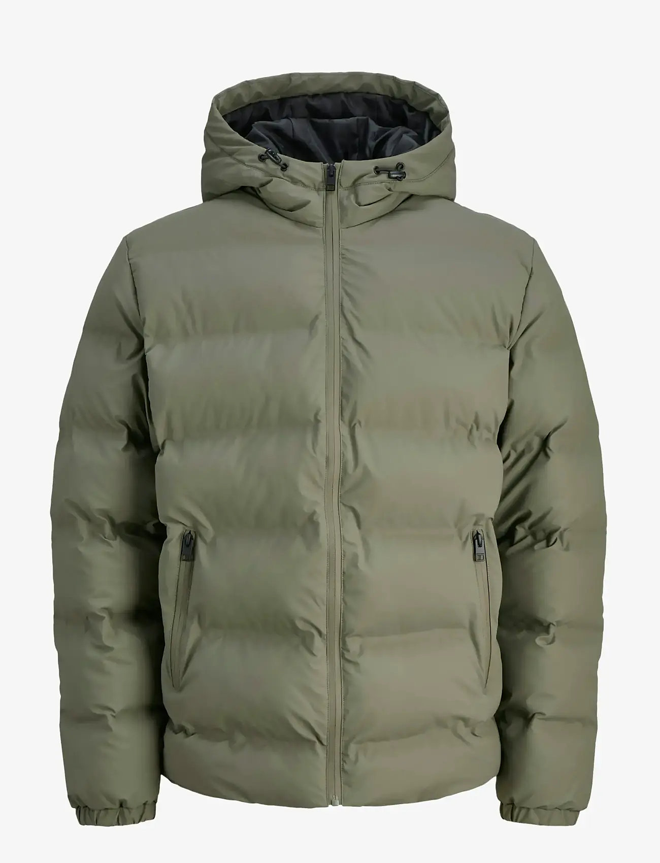 Jack & Jones - JJELEMENTS PU PUFFER SN - daunenjacken - dusty olive - 1