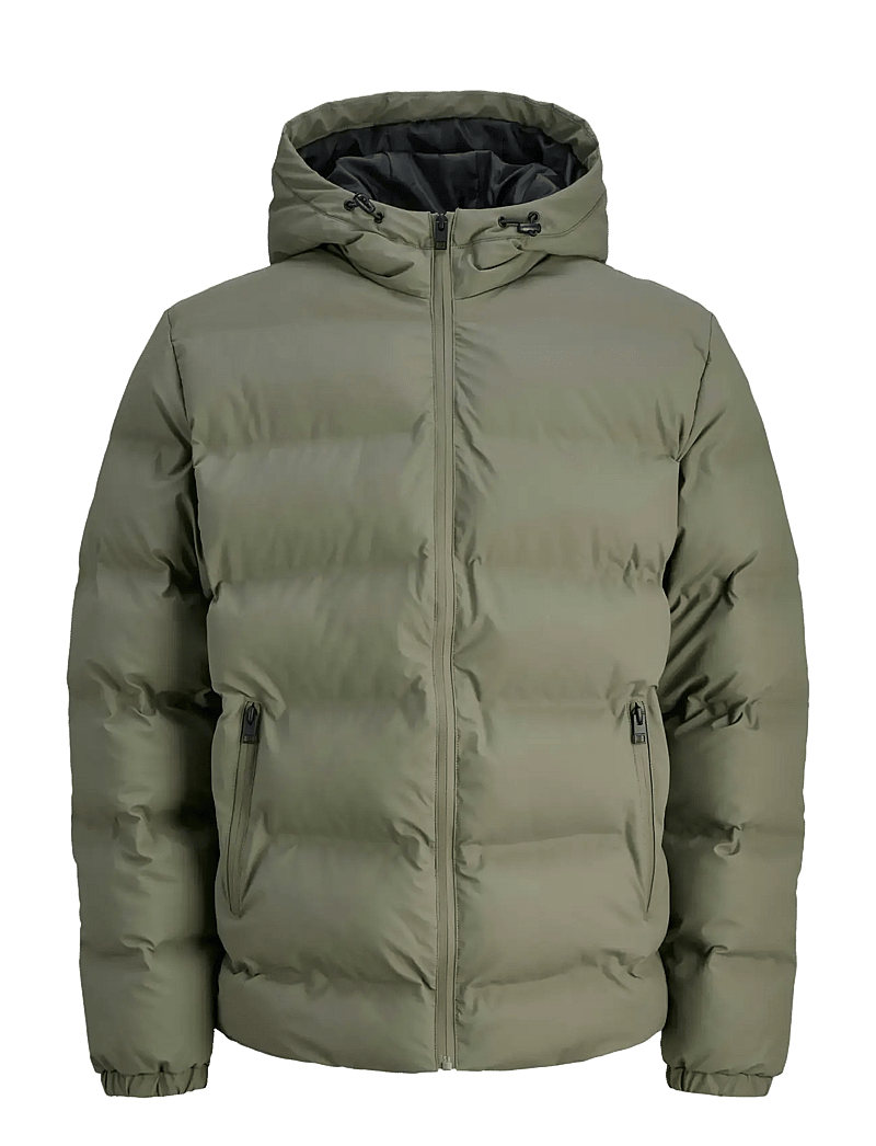 Jack & Jones - JJELEMENTS PU PUFFER SN - daunenjacken - dusty olive - 1