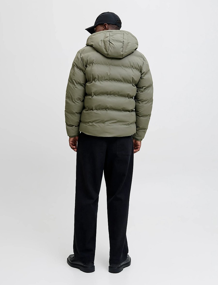 Jack & Jones - JJELEMENTS PU PUFFER SN - sulejoped - dusty olive - 2