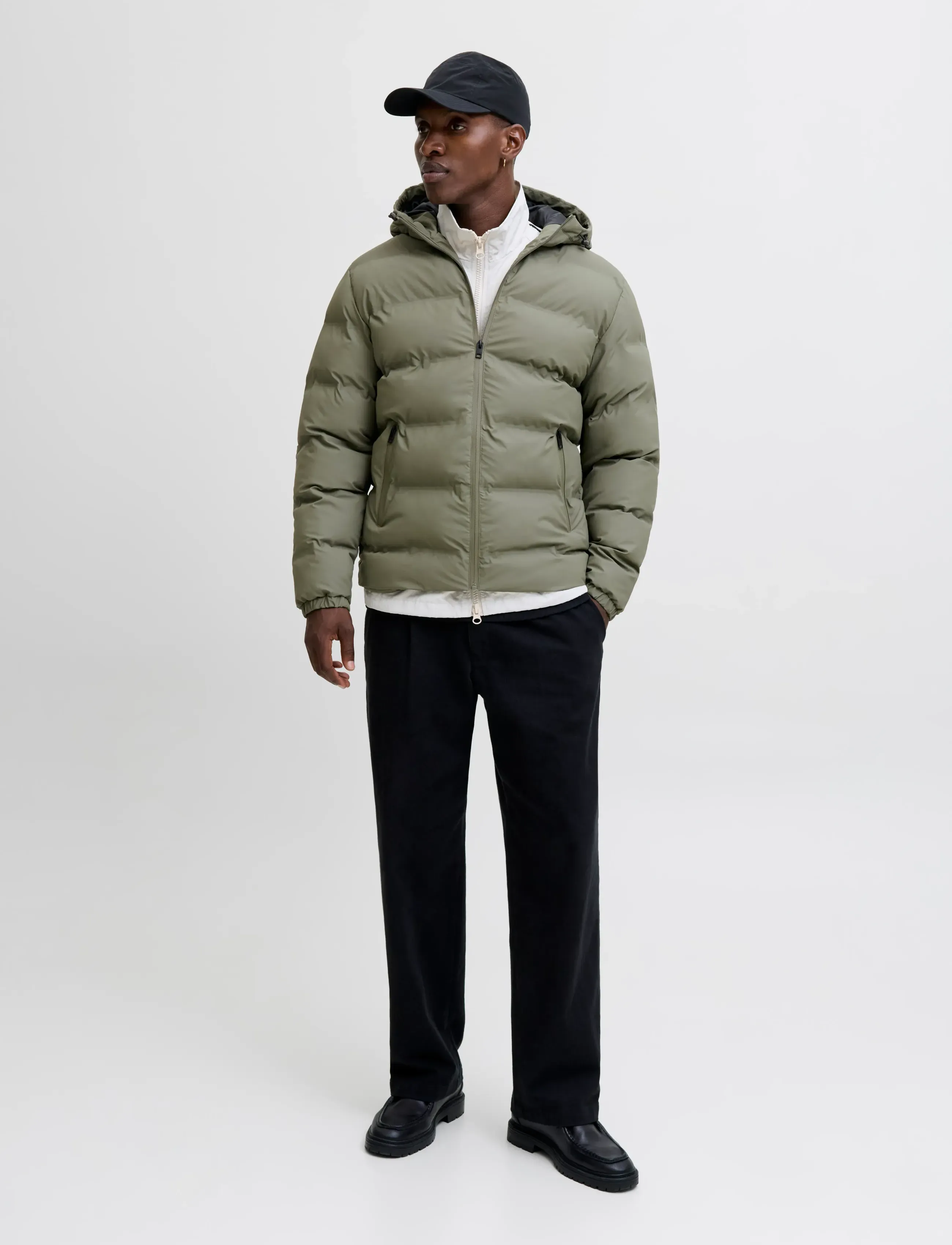 Jack & Jones - JJELEMENTS PU PUFFER SN - down jackets - dusty olive - 3