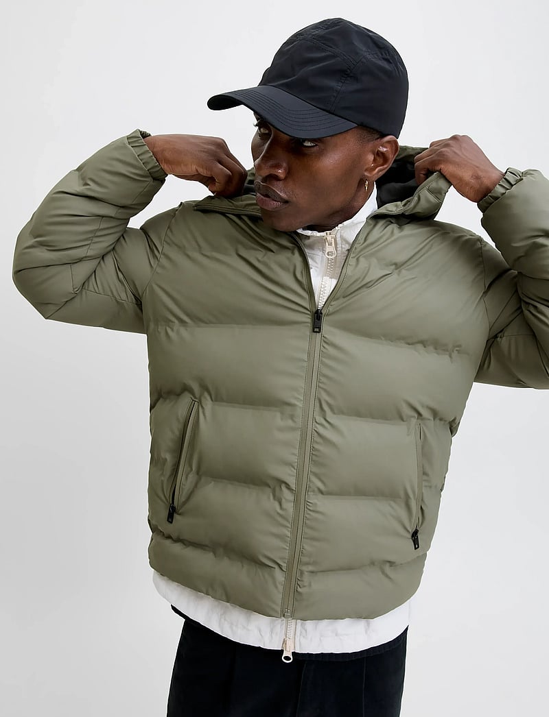 Jack & Jones - JJELEMENTS PU PUFFER SN - daunenjacken - dusty olive - 5