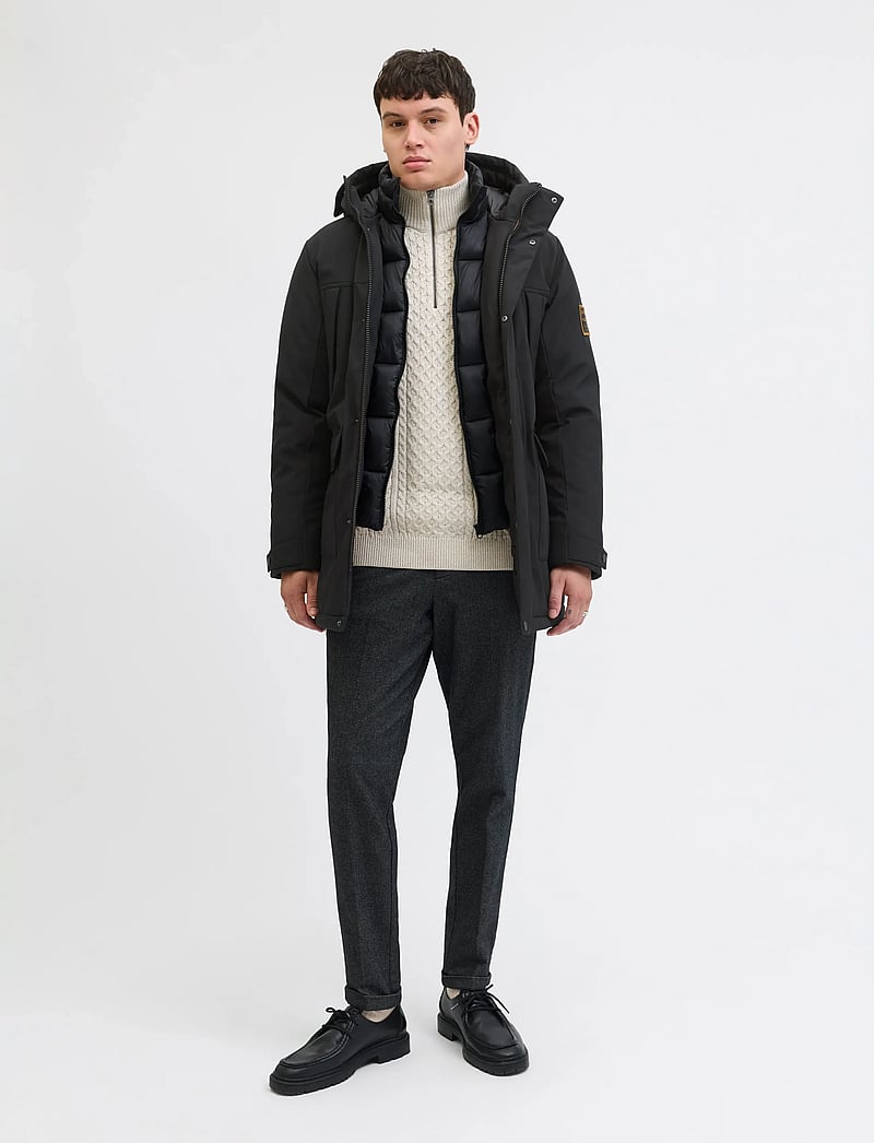Jack & Jones - JJFINN SOFTSHELL PARKA - parka's - black - 4