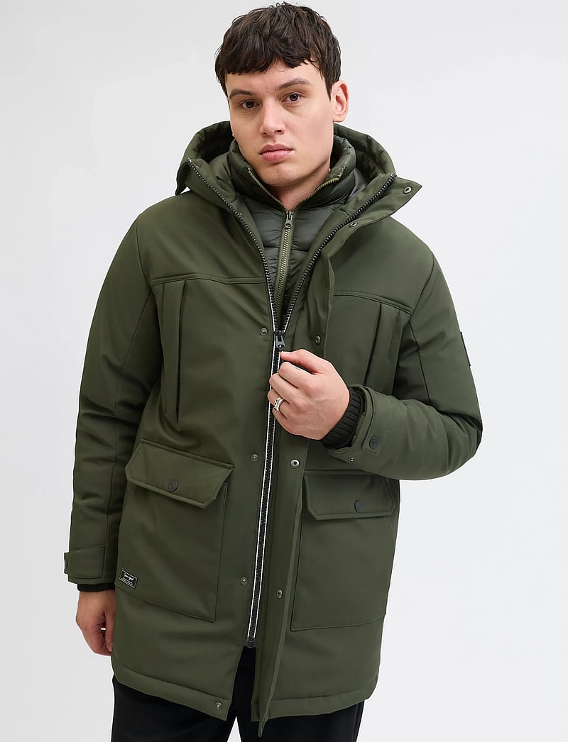 Jack & Jones - JJFINN SOFTSHELL PARKA - parkas - rosin - 4