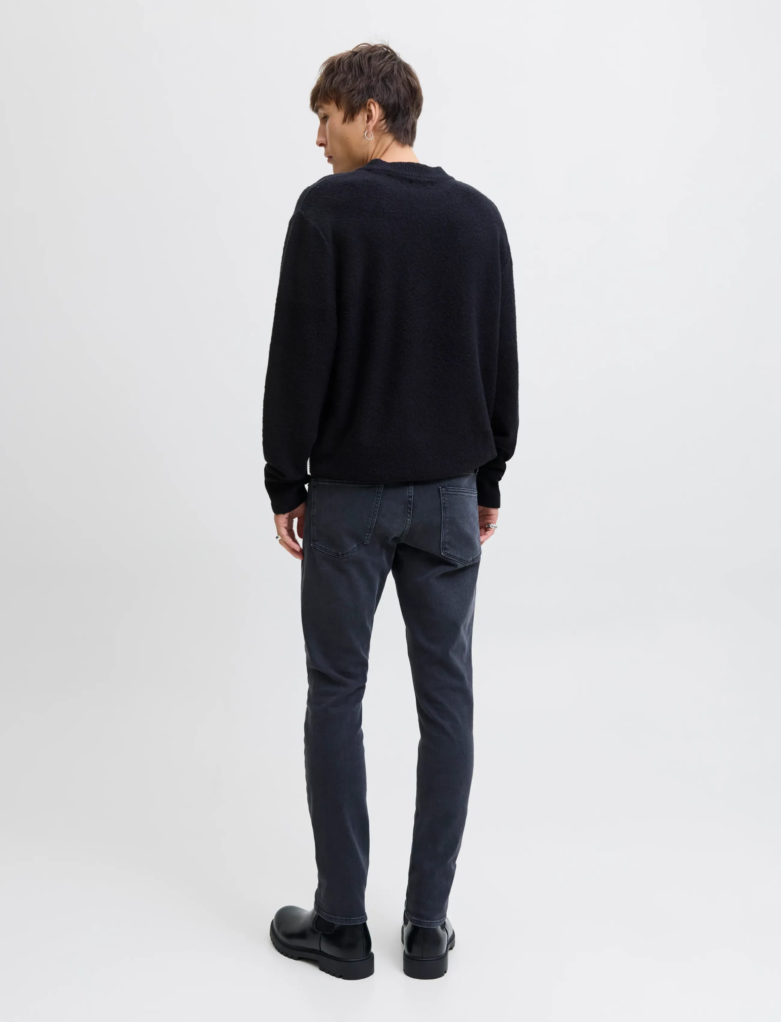 Jack & Jones - JJSPENCE KNIT CREW NECK - megztiniai su apvalia apykakle - black - 3