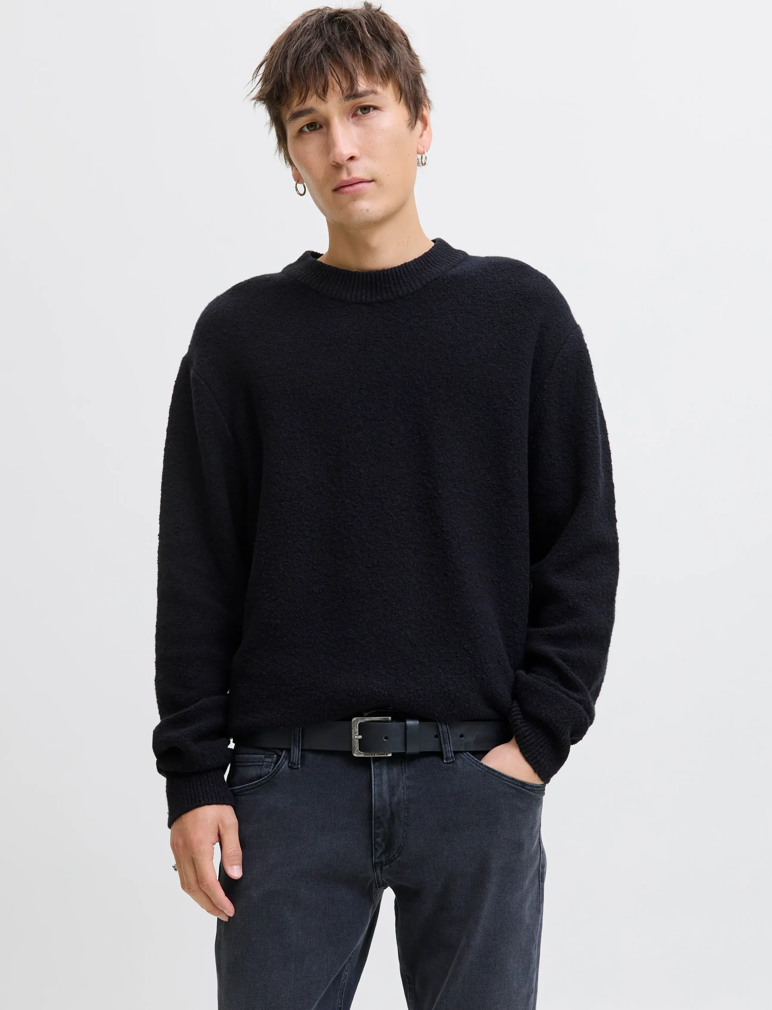 Jack & Jones - JJSPENCE KNIT CREW NECK - megztiniai su apvalia apykakle - black - 5