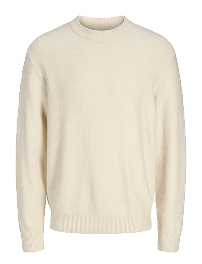 Jack & Jones JJSPENCE KNIT CREW NECK - Round Necks - SEA SALT / cream