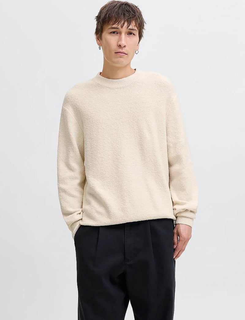 Jack & Jones - JJSPENCE KNIT CREW NECK - round necks - sea salt - 0
