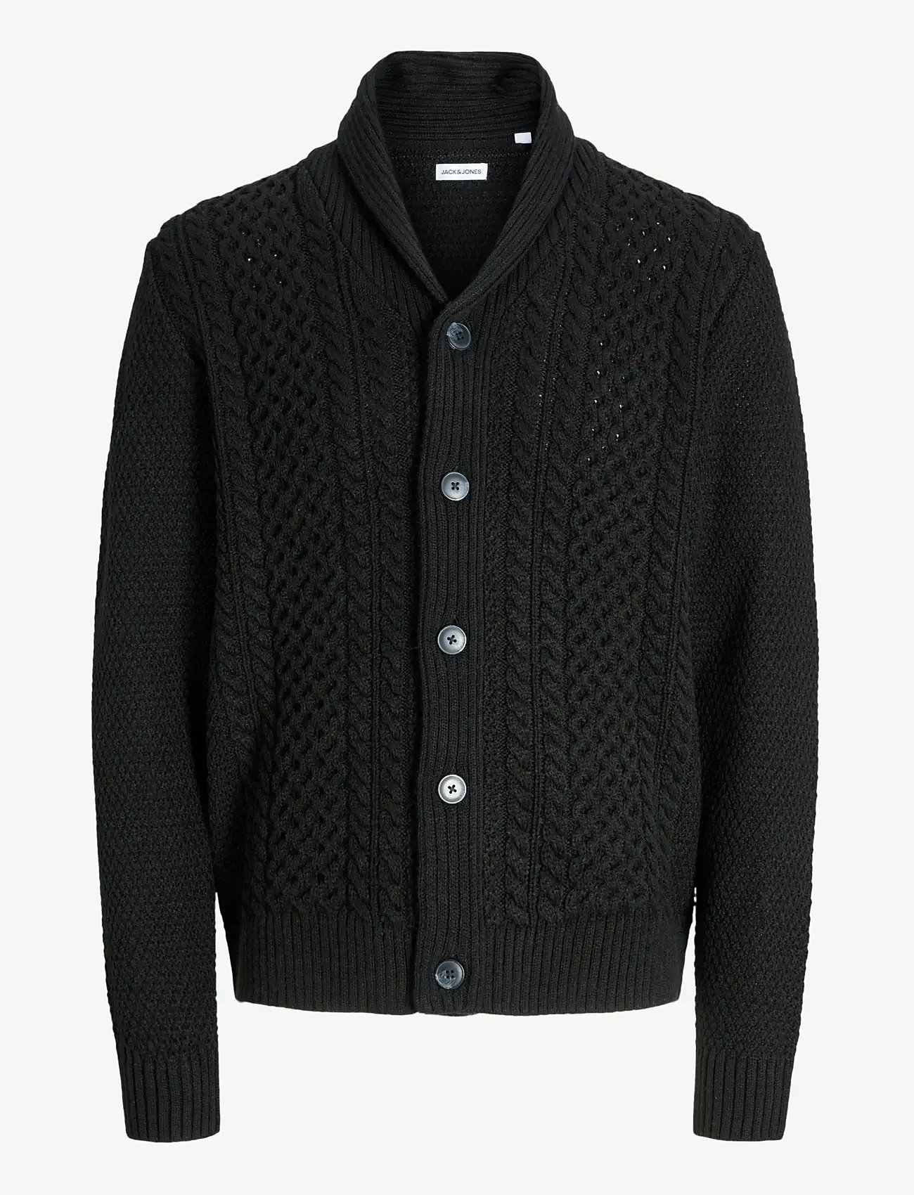 Jack & Jones - JJPAUL KNIT SHAWL CARDIGAN - cardigans - black - 1