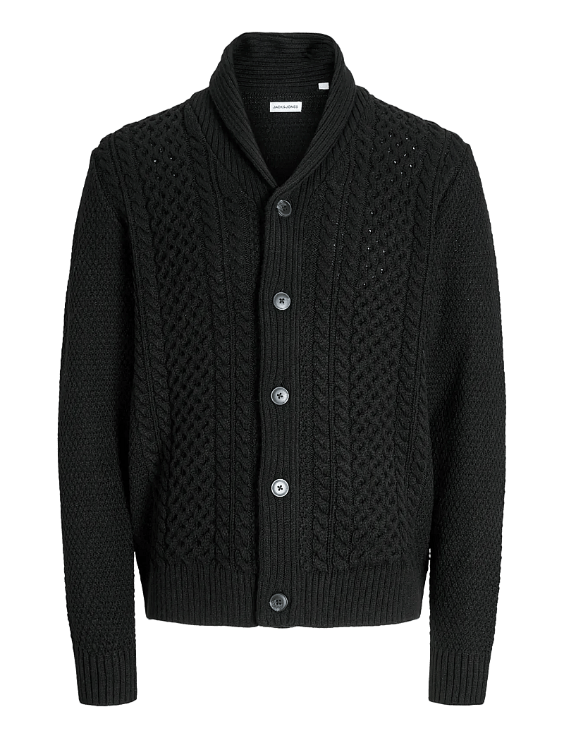 Jack & Jones - JJPAUL KNIT SHAWL CARDIGAN - cardigans - black - 1