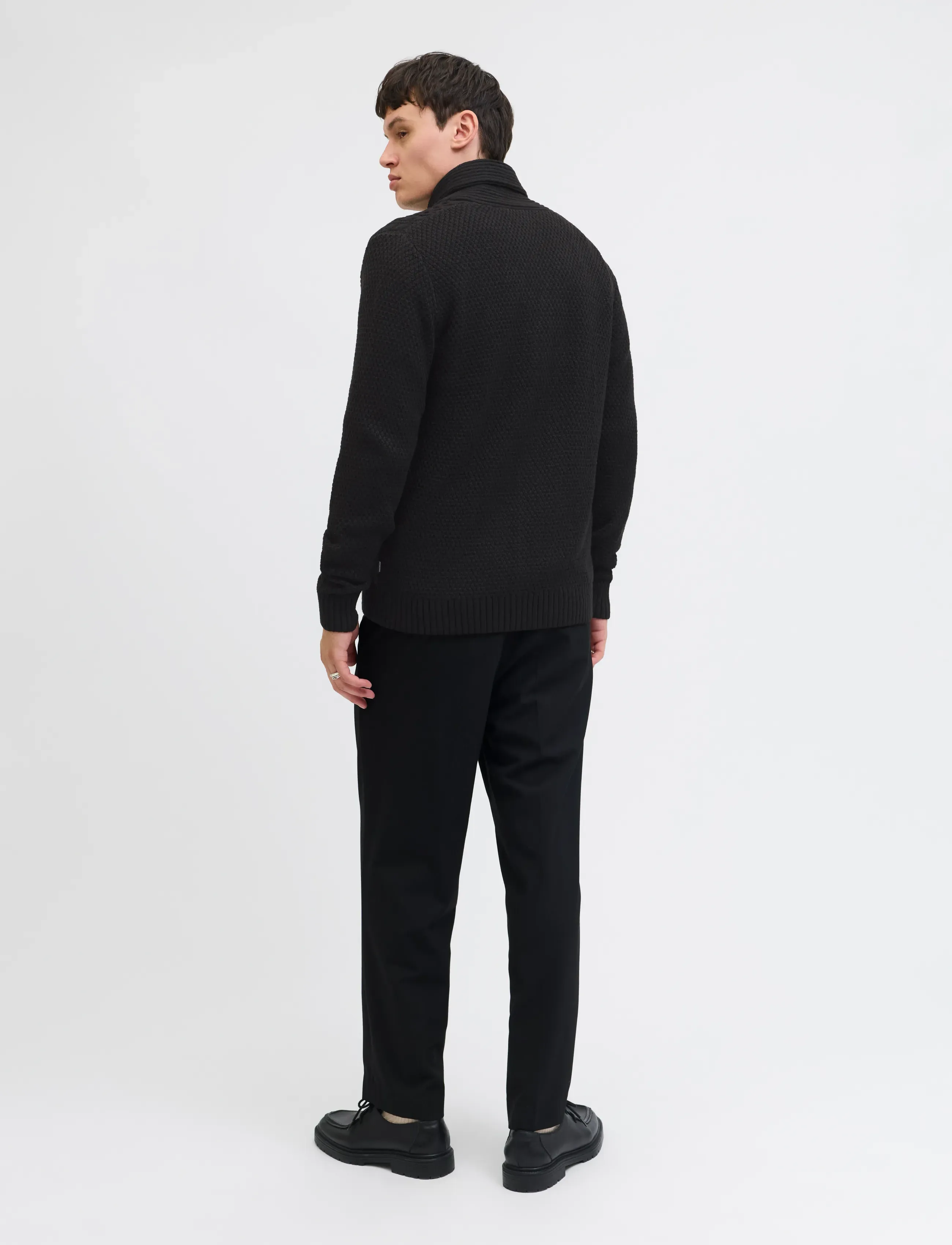 Jack & Jones - JJPAUL KNIT SHAWL CARDIGAN - cardigans - black - 2