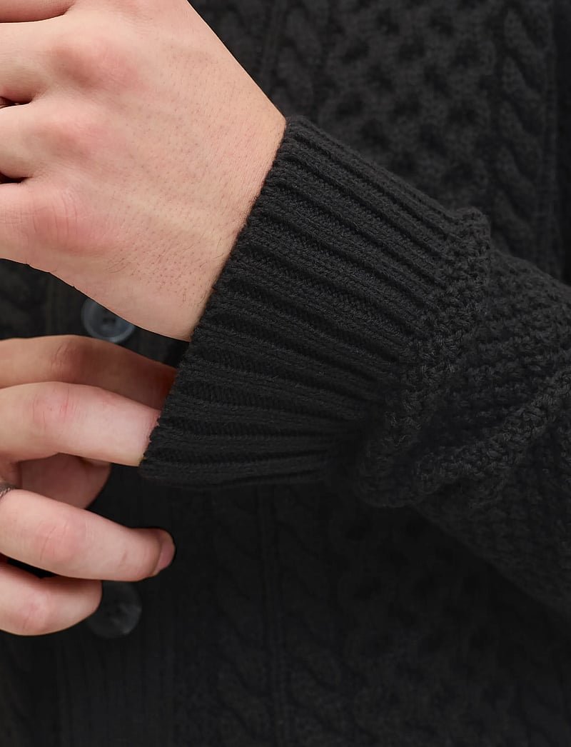 Jack & Jones - JJPAUL KNIT SHAWL CARDIGAN - cardigans - black - 4