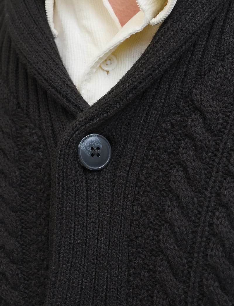 Jack & Jones - JJPAUL KNIT SHAWL CARDIGAN - cardigans - black - 5