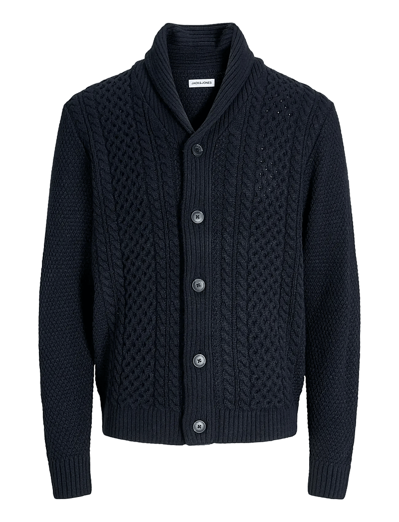 Jack & Jones - JJPAUL KNIT SHAWL CARDIGAN - koftor - sky captain - 1