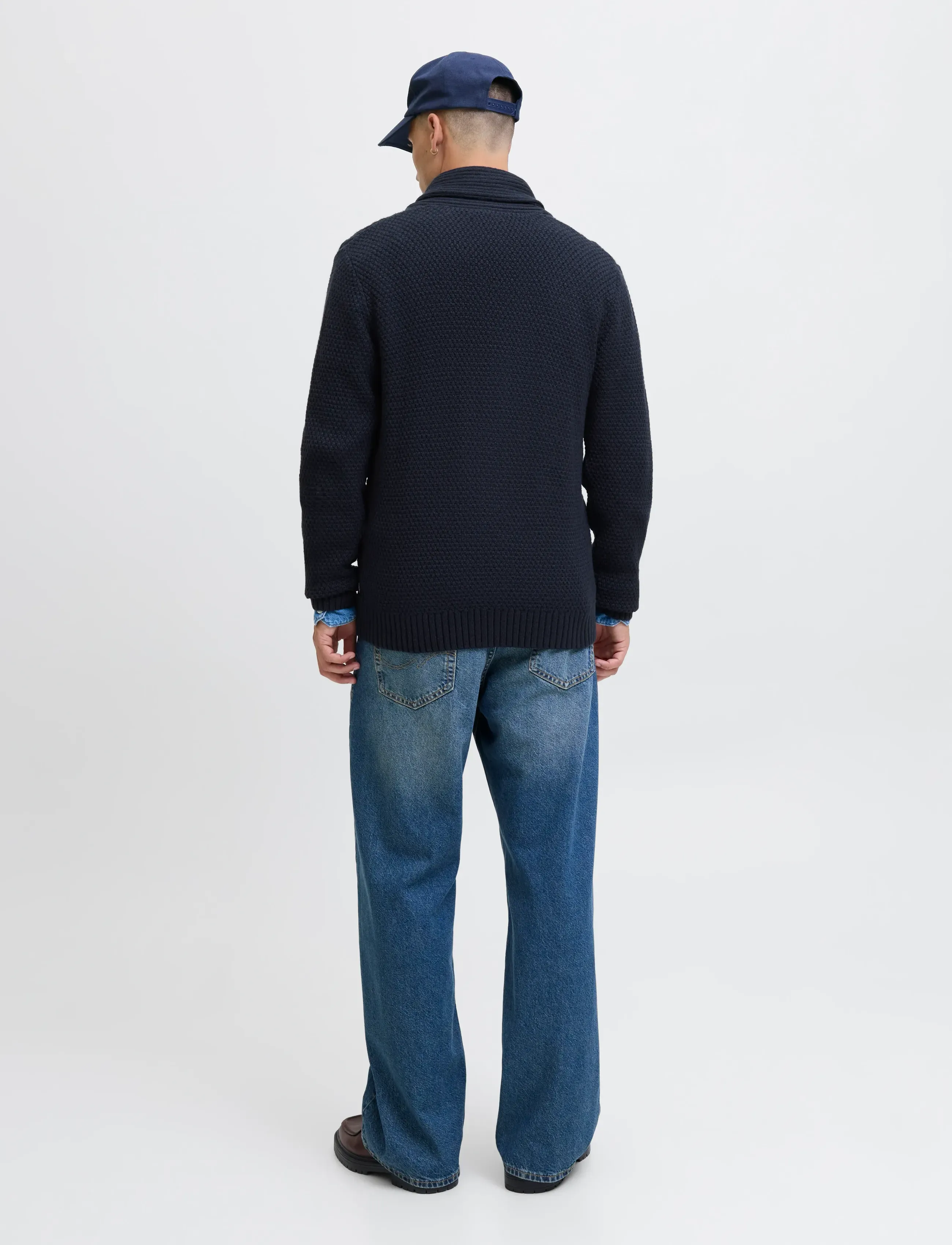 Jack & Jones - JJPAUL KNIT SHAWL CARDIGAN - cardigans - sky captain - 2