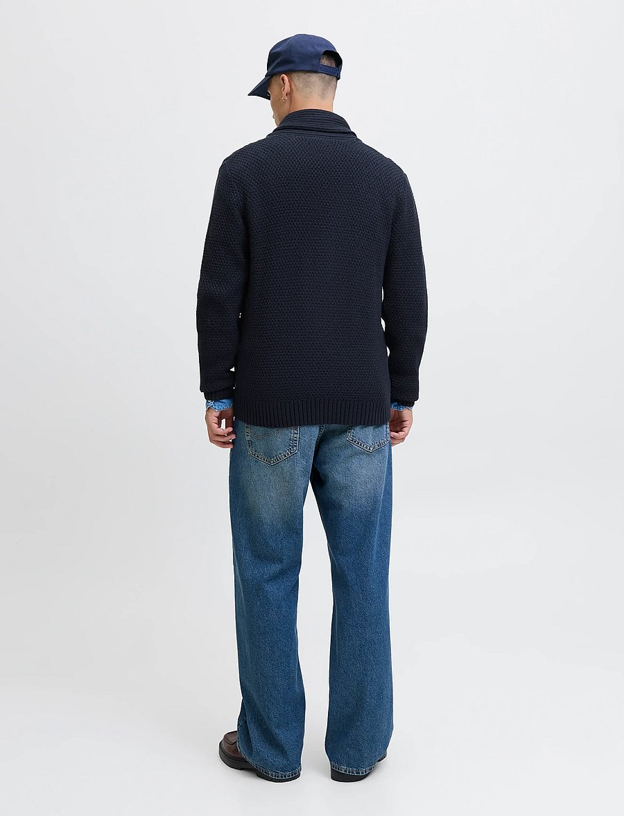 Jack & Jones - JJPAUL KNIT SHAWL CARDIGAN - cardigans - sky captain - 2