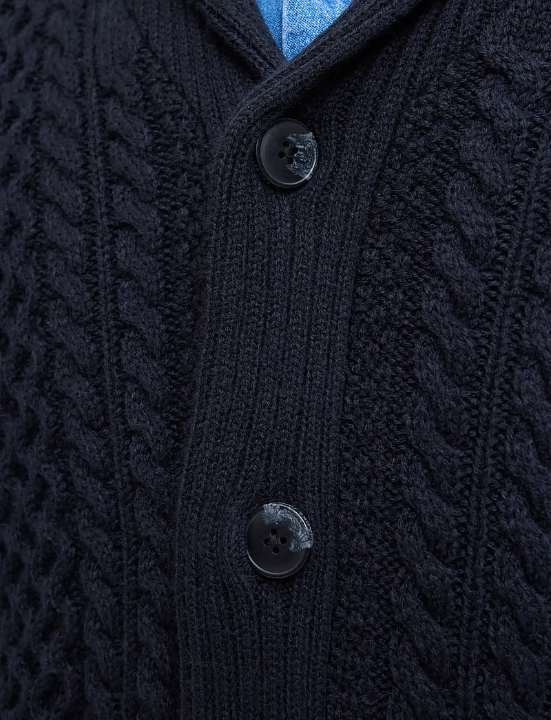 Jack & Jones - JJPAUL KNIT SHAWL CARDIGAN - koftor - sky captain - 3