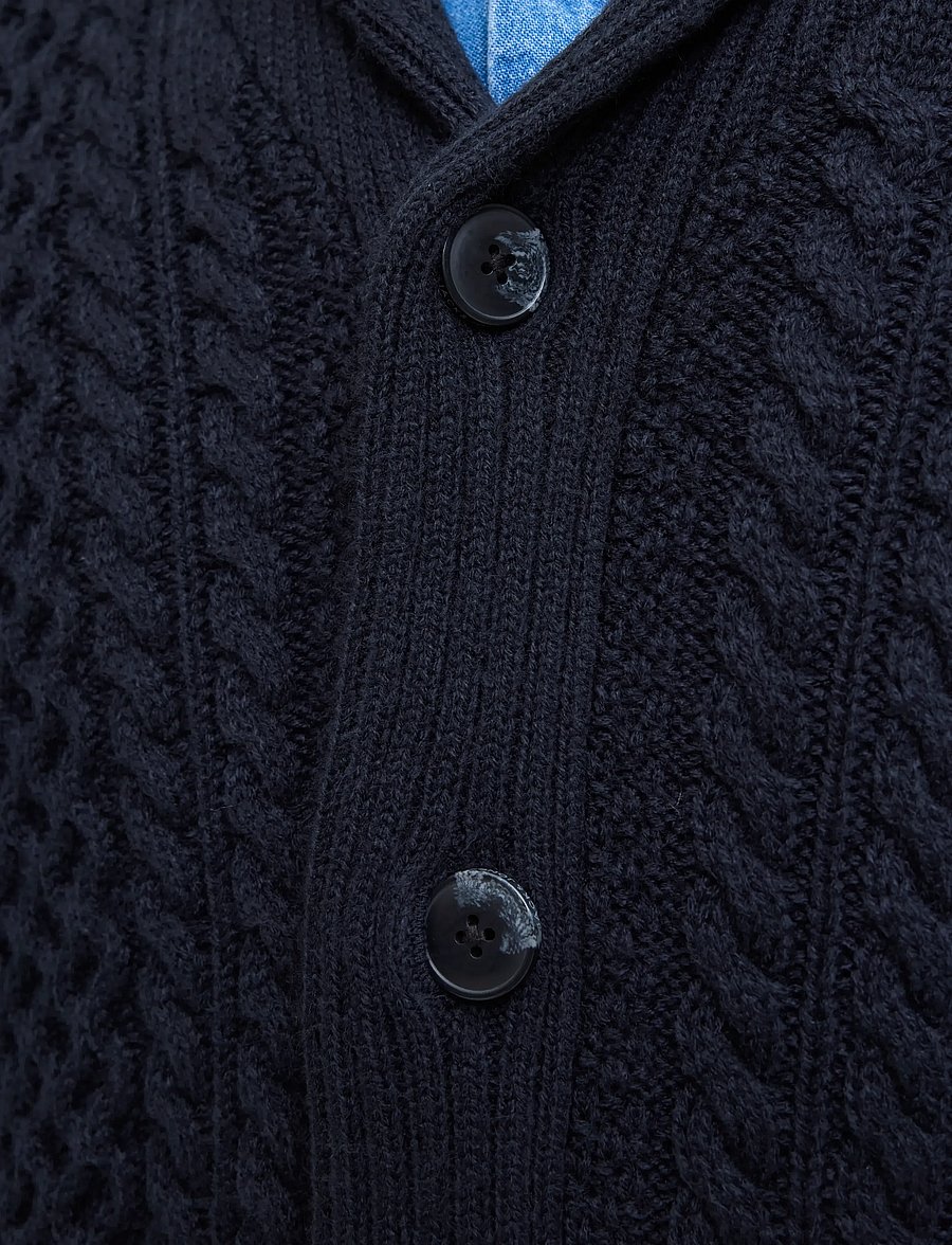 Jack & Jones - JJPAUL KNIT SHAWL CARDIGAN - cardigans - sky captain - 3