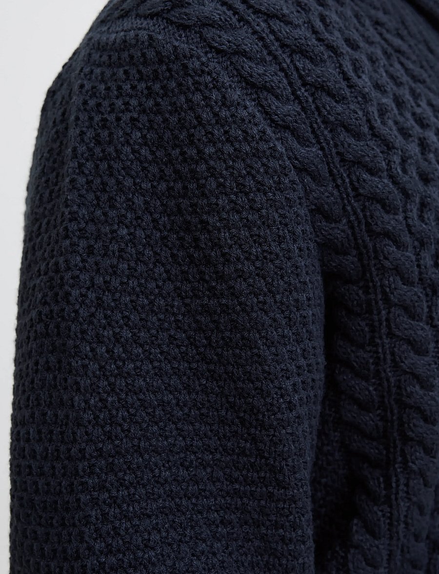 Jack & Jones - JJPAUL KNIT SHAWL CARDIGAN - cardigans - sky captain - 4
