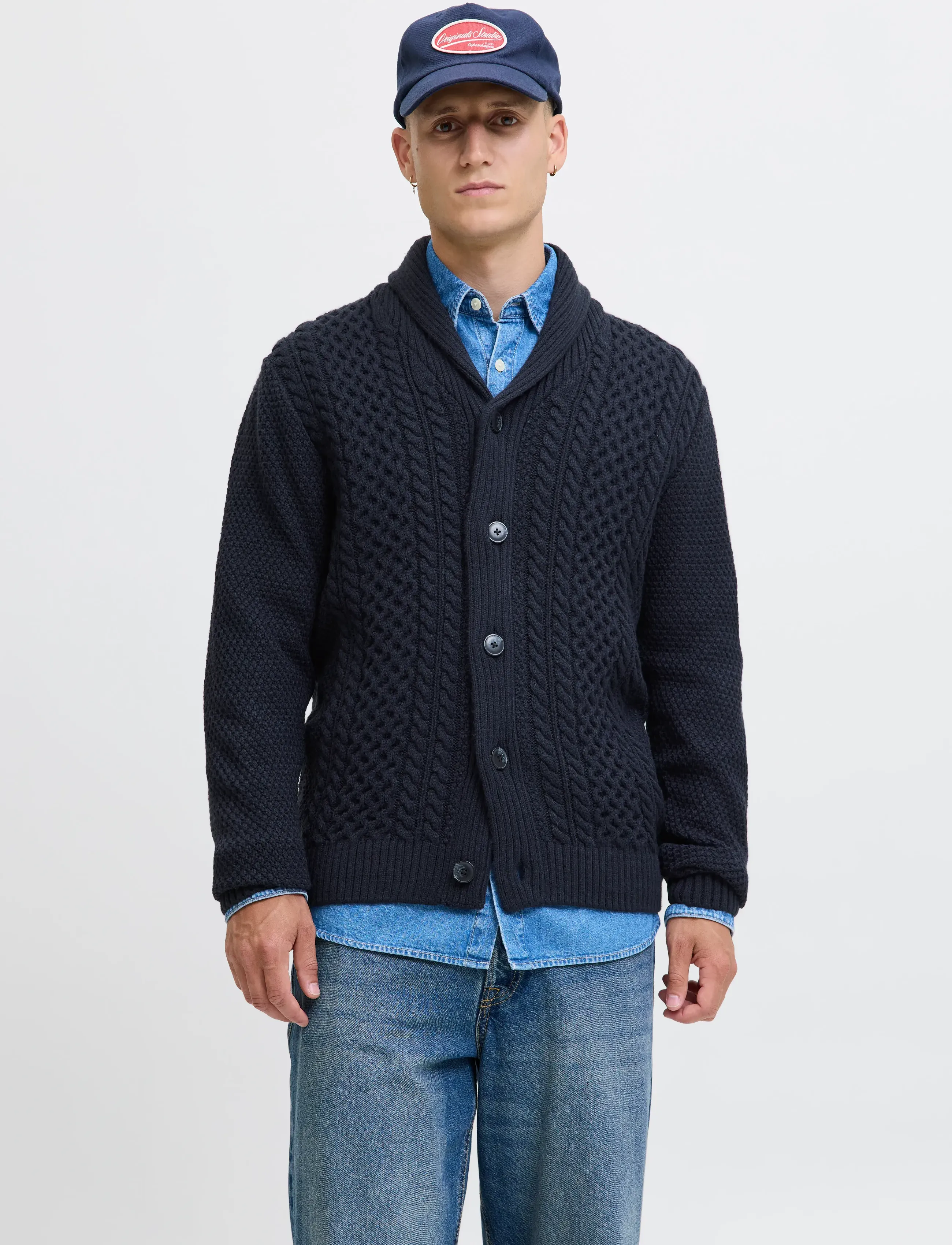 JACK & JONES Jjpaul Knit Shawl Cardigan herr – bild 6