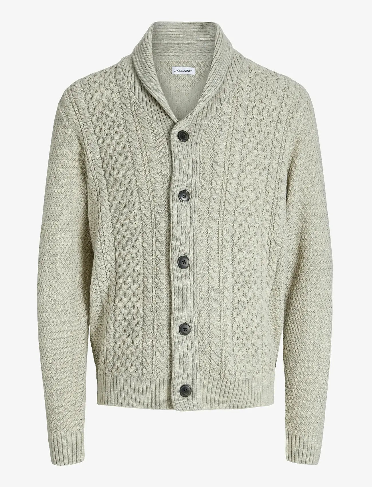 Jack & Jones - JJPAUL KNIT SHAWL CARDIGAN - cardigans - white melange - 1