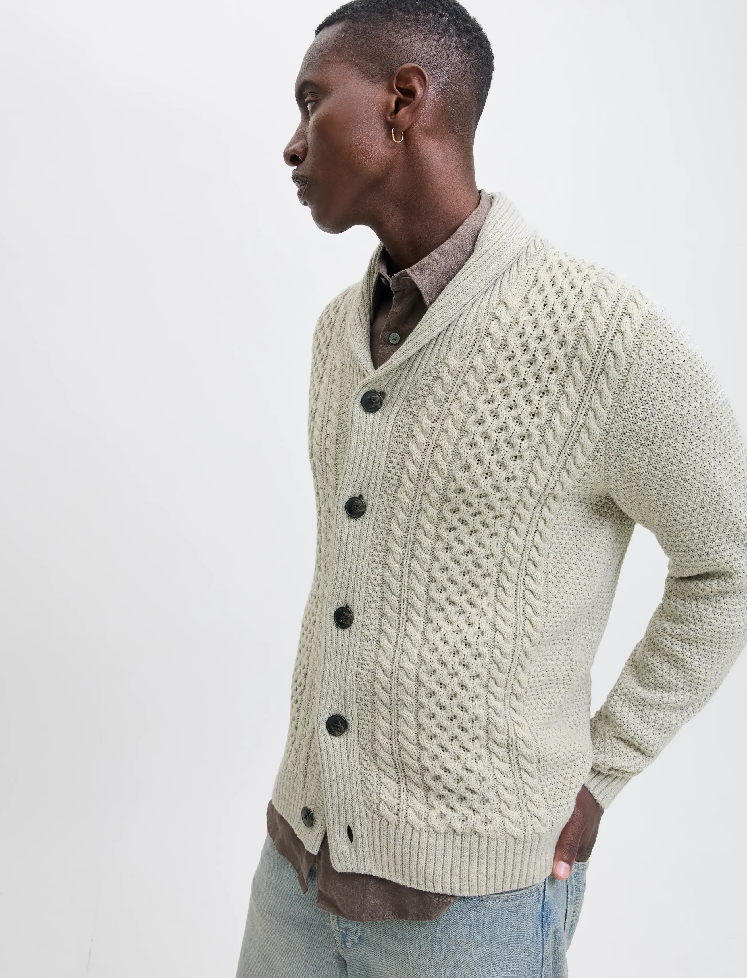 JACK & JONES Jjpaul Knit Shawl Cardigan herr – bild 5