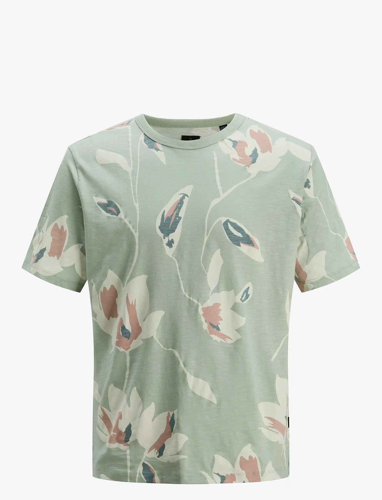 Jack & Jones - JPRBLAPALERMO AOP SS TEE - herbstliche kleidung - aqua gray - 0