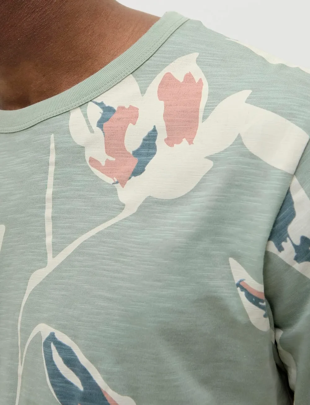 Jack & Jones - JPRBLAPALERMO AOP SS TEE - kortärmade t-shirts - aqua gray - 0