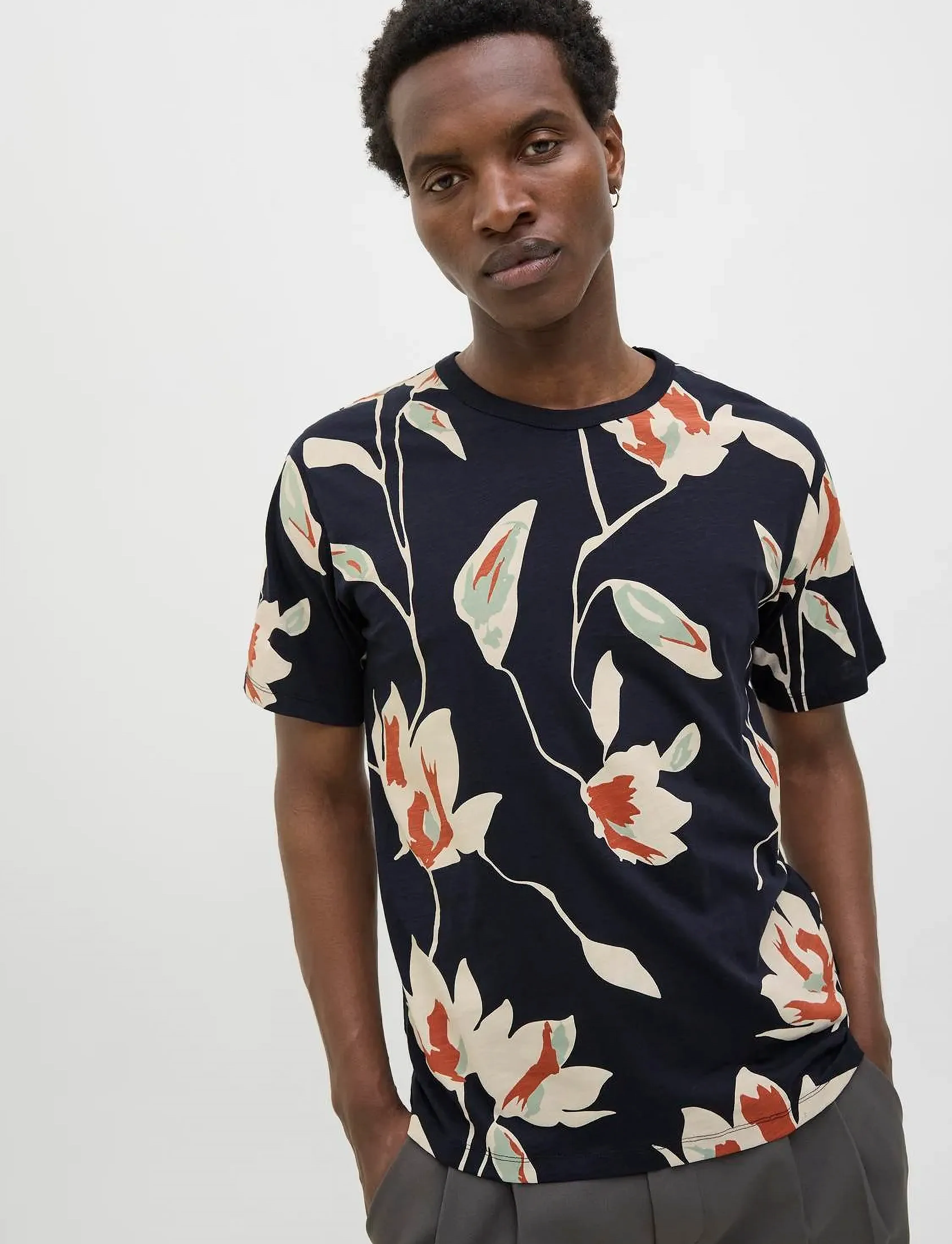 Jack & Jones JPRBLAPALERMO AOP SS TEE - T-skjorter - NIGHT SKY / black