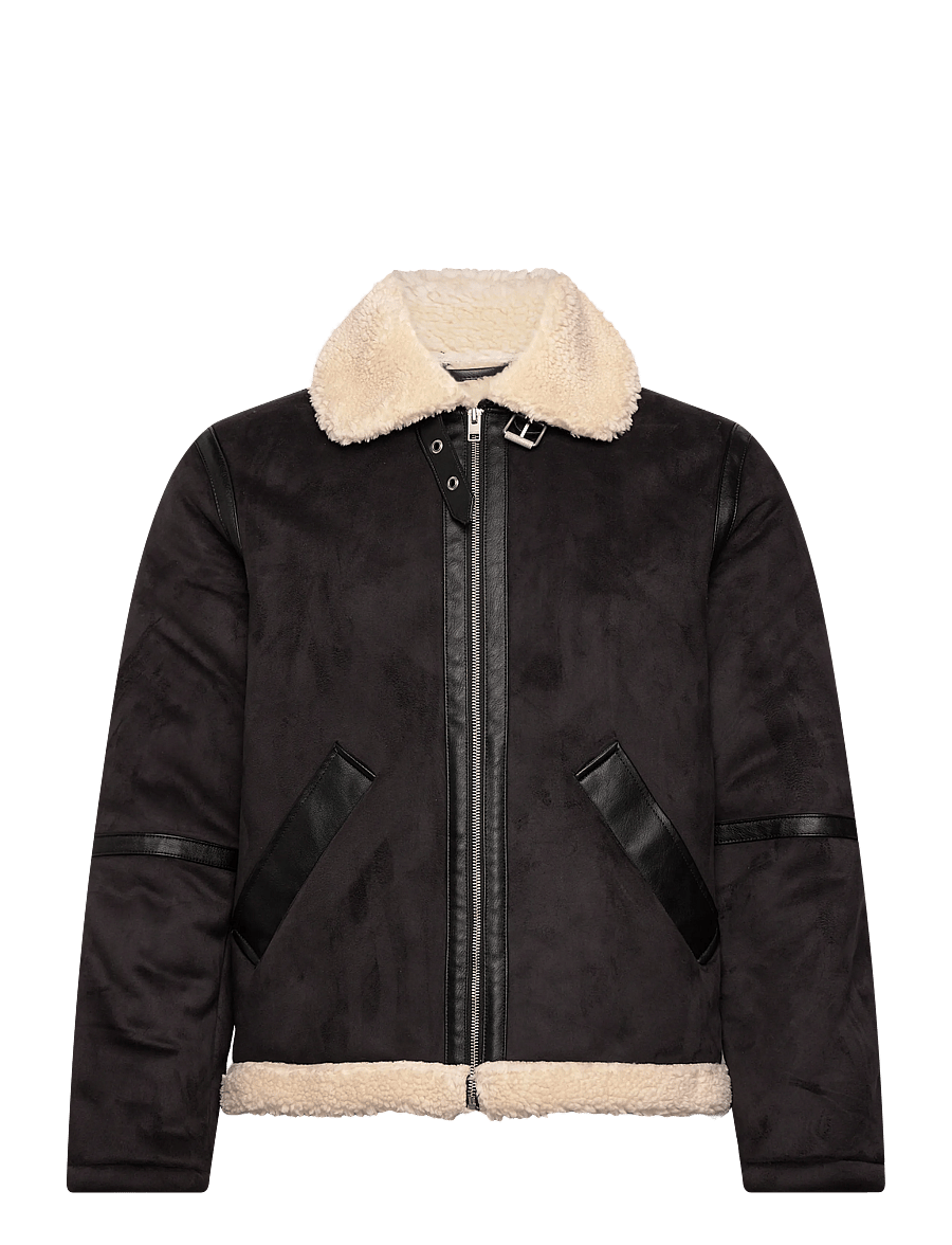 Jack & Jones - JJCOLE AVIATOR JACKET - fall jackets - black - 0