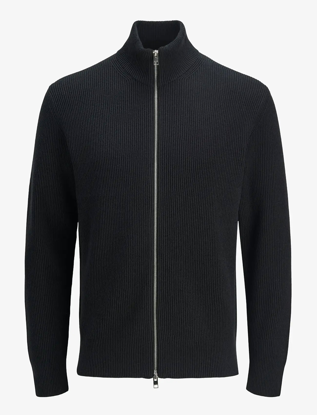 Jack & Jones - JJEPERFECT KNIT ZIP CARDIGAN SN - full zip tröjor - black - 1