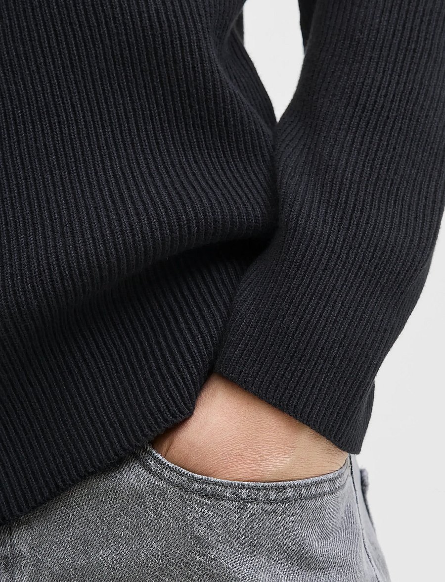 Jack & Jones - JJEPERFECT KNIT ZIP CARDIGAN SN - full zip jumpers - black - 5