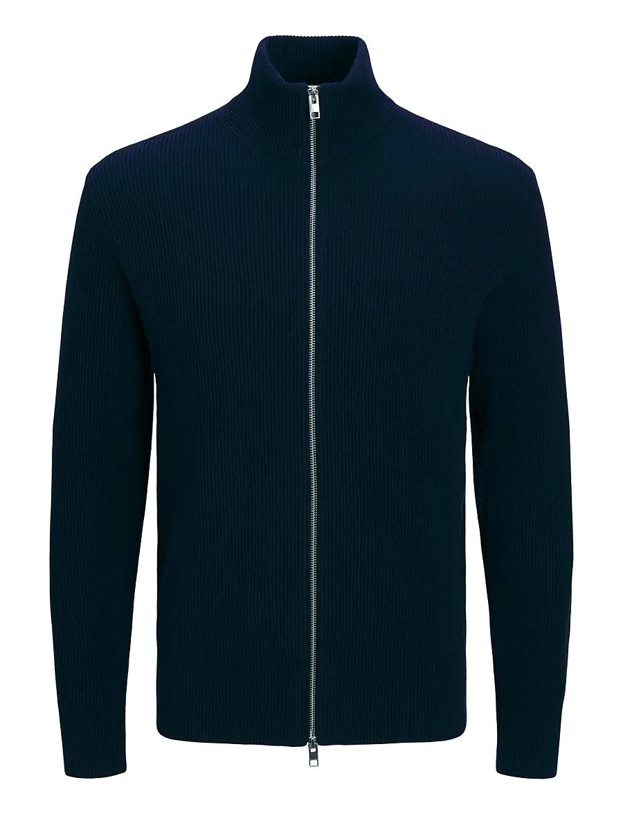 Jack & Jones - JJEPERFECT KNIT ZIP CARDIGAN SN - pullover mit durchgehendem reißverschluss - sky captain - 1