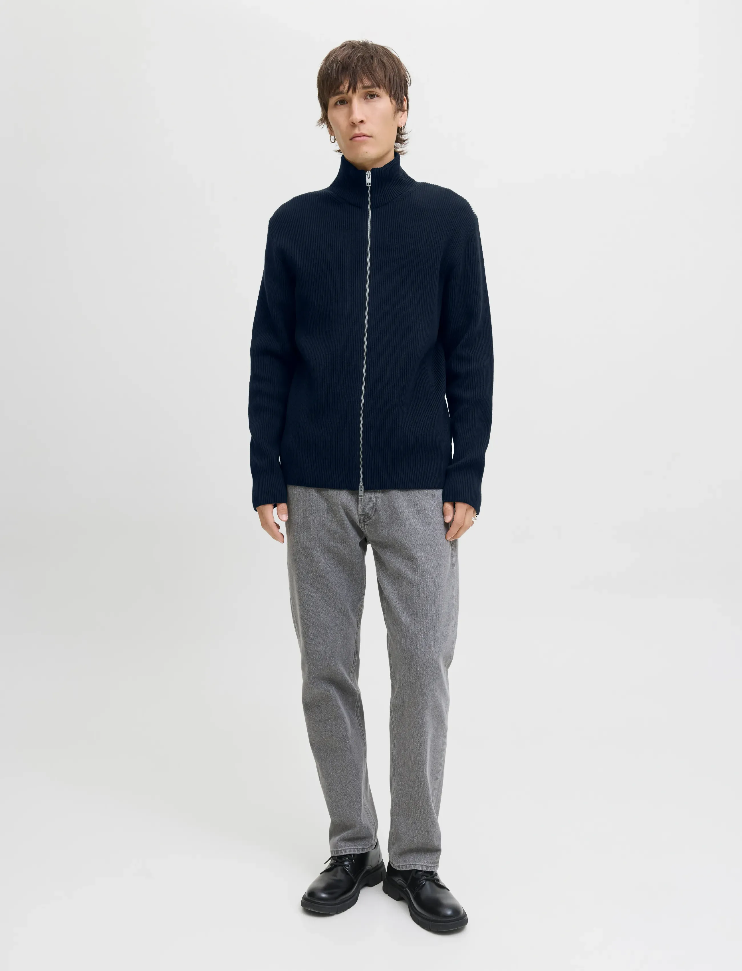 JACK & JONES Jjeperfect Knit Zip Cardigan Sn herr – bild 5