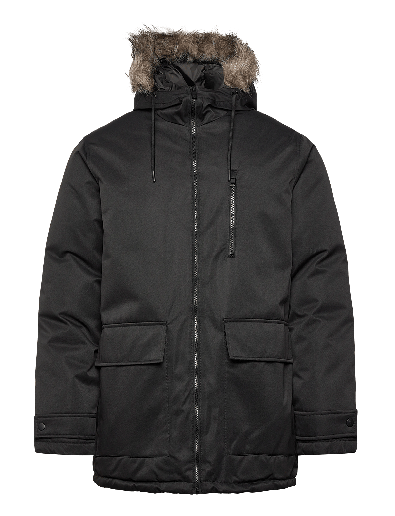 Jack & Jones - JJCHARLIE DETACHABLE FAUX FUR PARKA - winterjacken - black - 1