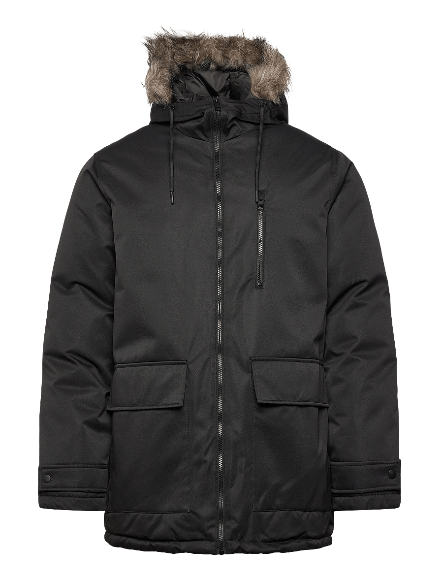 Jack & Jones - JJCHARLIE DETACHABLE FAUX FUR PARKA - parkas - black - 1