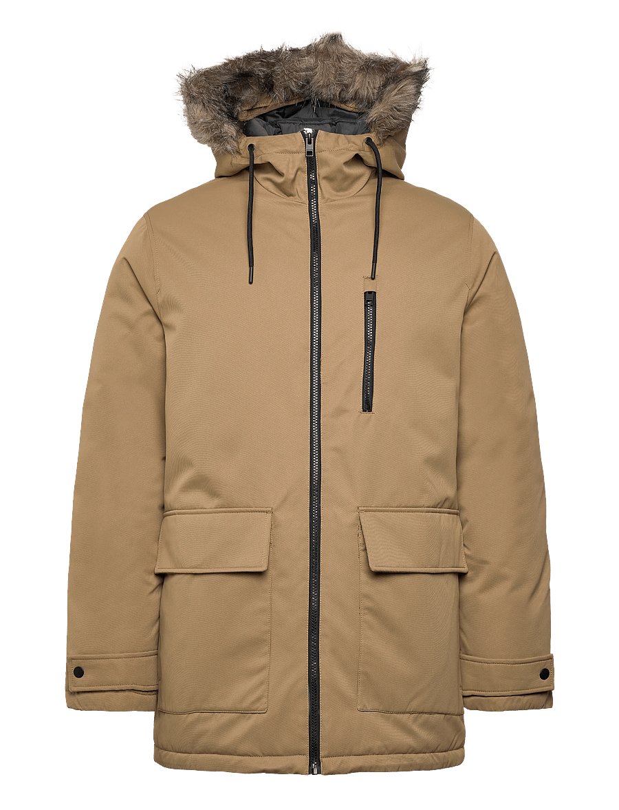 Jack & Jones - JJCHARLIE DETACHABLE FAUX FUR PARKA - parkas - elmwood - 0