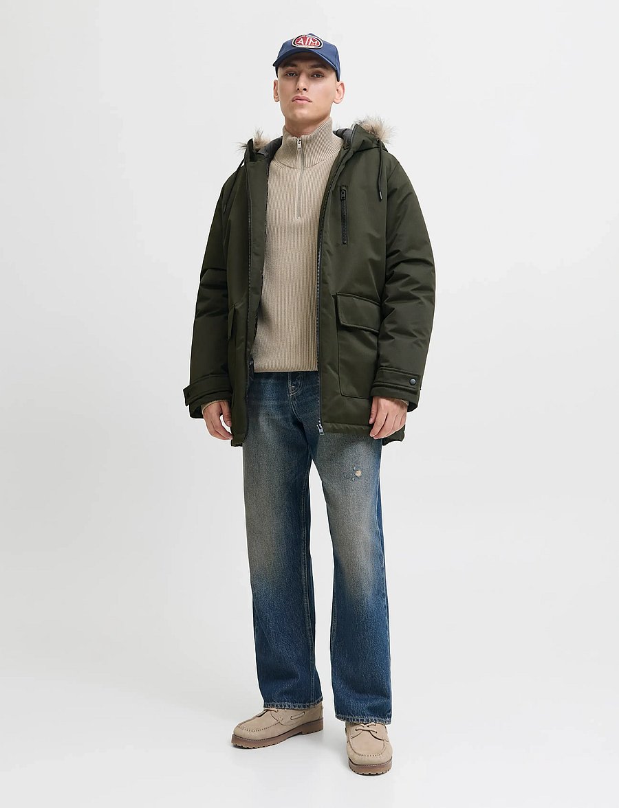 Jack & Jones - JJCHARLIE DETACHABLE FAUX FUR PARKA - parkas - rosin - 4