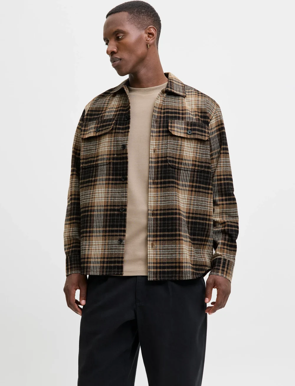Jack & Jones - JJCARTER CHECK OVERSHIRT LS - flanellskjortor - monks robe - 0