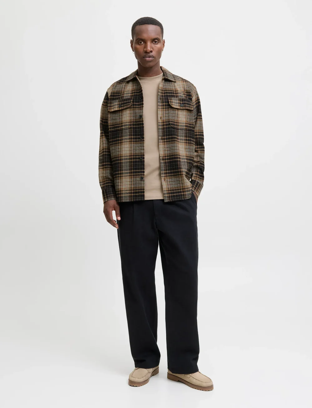 Jack & Jones - JJCARTER CHECK OVERSHIRT LS - flanellskjortor - monks robe - 4