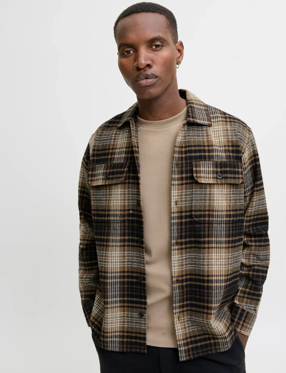 Jack & Jones - JJCARTER CHECK OVERSHIRT LS - flanellskjortor - monks robe - 5
