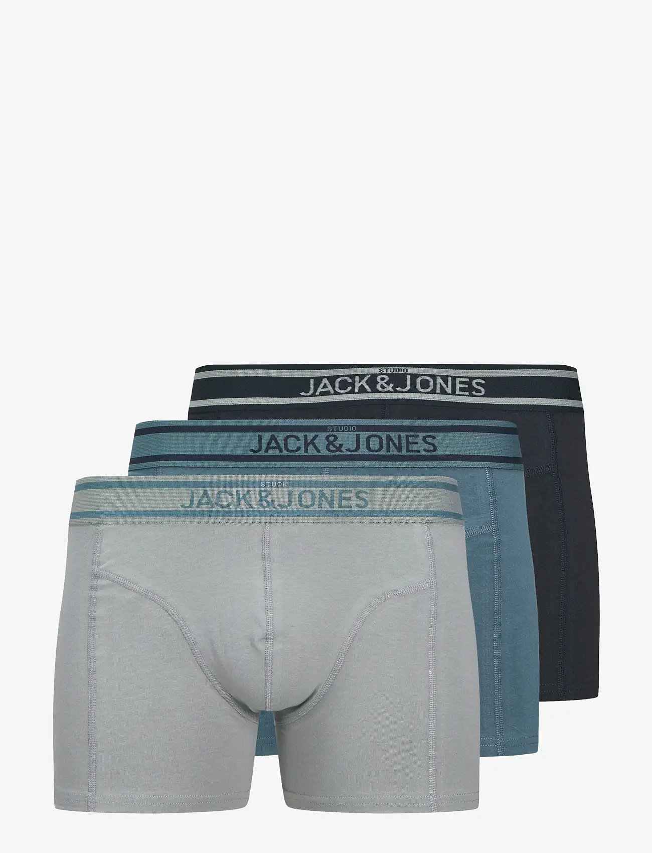 Jack & Jones - JACJOHN SOLID TRUNKS 3 PACK - die niedrigsten preise - stormy weather - 0