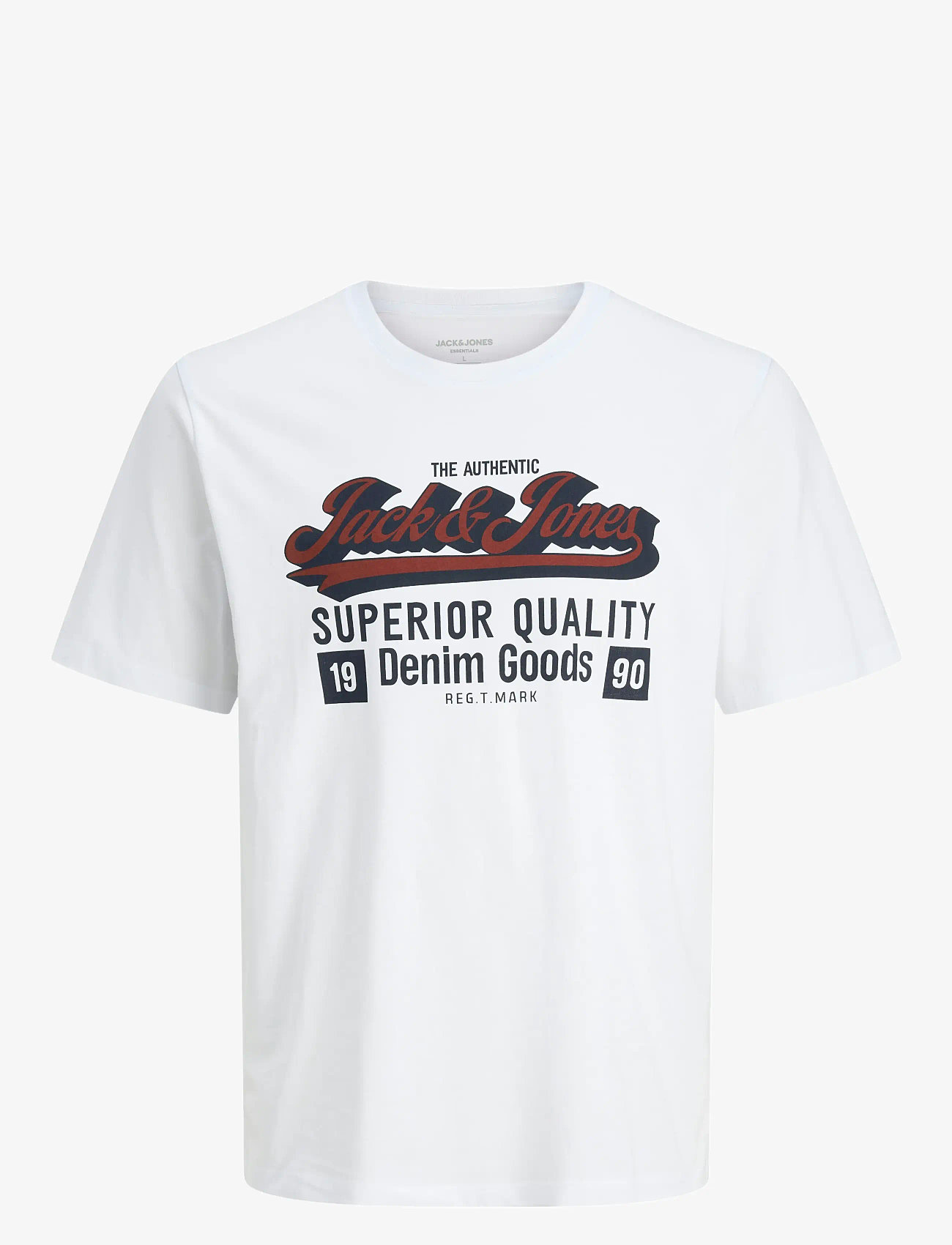 Jack & Jones - JJELOGO TEE SS O-NECK 2 COL AW25 SN - marškinėliai trumpomis rankovėmis - cloud dancer - 1
